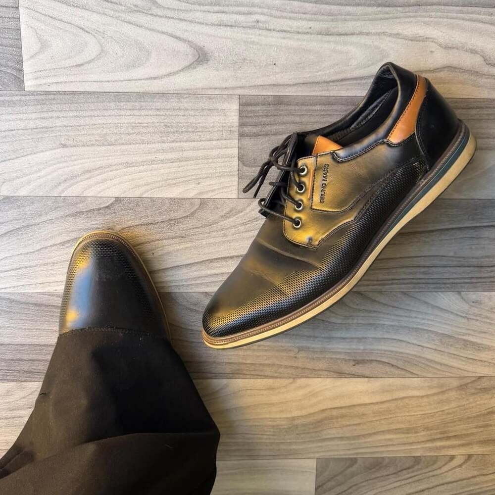 Bruno Marc LG19008M Dress Shoes US 11 Black Leather